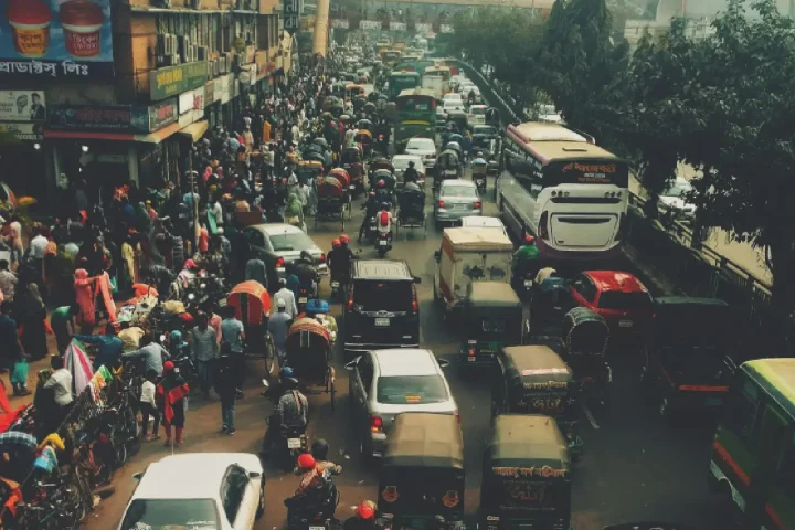 Dhaka's Monsoon Traffic Chaos