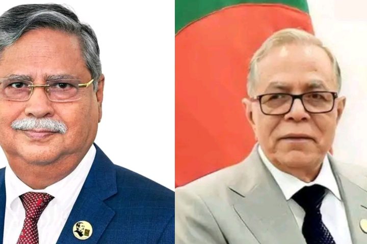 former presidents Abdul Hamid and Mohammed Shahabuddi