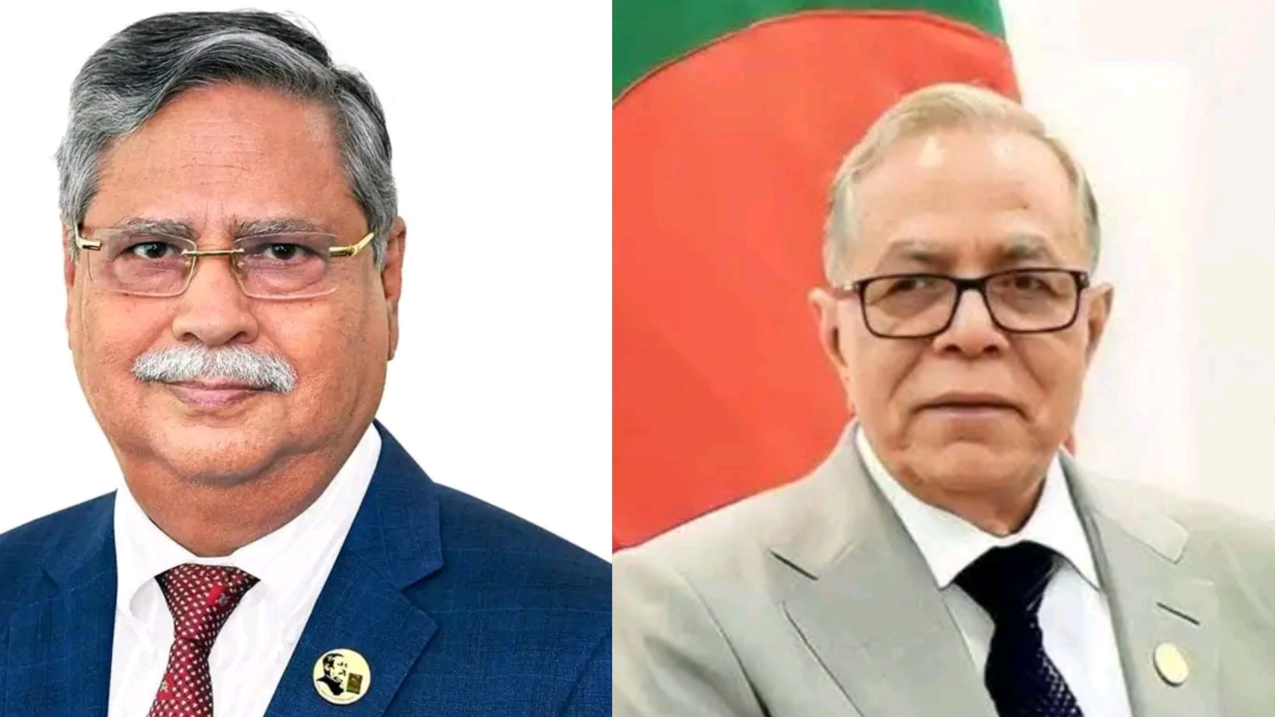 former presidents Abdul Hamid and Mohammed Shahabuddi
