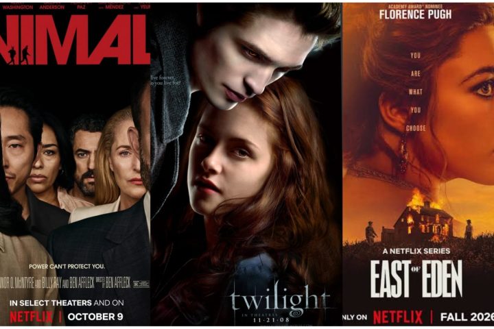 Netflix October 2026 watchlist featuring 11 new releases, including East of Eden, Animals, The Diplomat Season 4, Nobody Wants This Season 3 and Lupin Part 4.