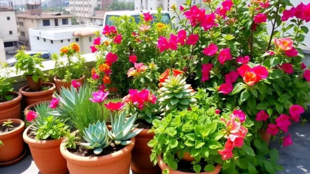 rooftop flower garden