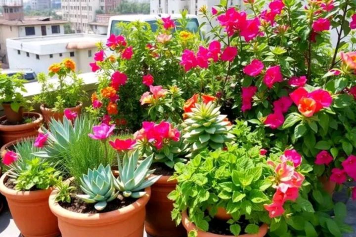 rooftop flower garden