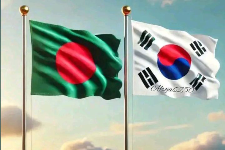 Bangladesh and South Korea flag