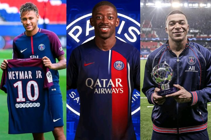 Neymar, Mbappe and Dembele