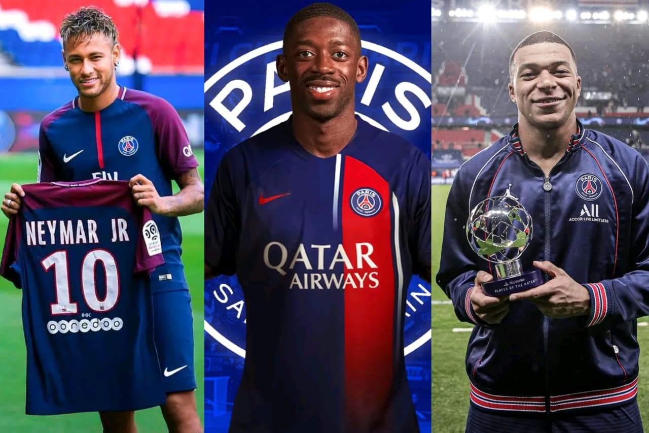 Neymar, Mbappe and Dembele