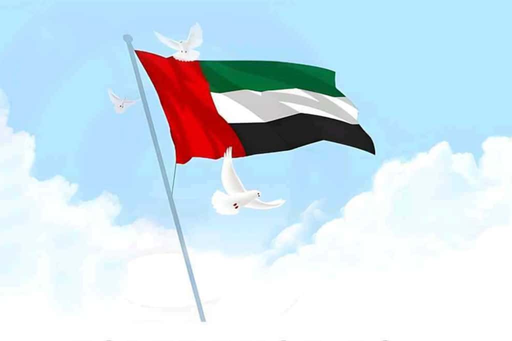 UAE flag With peace Simble